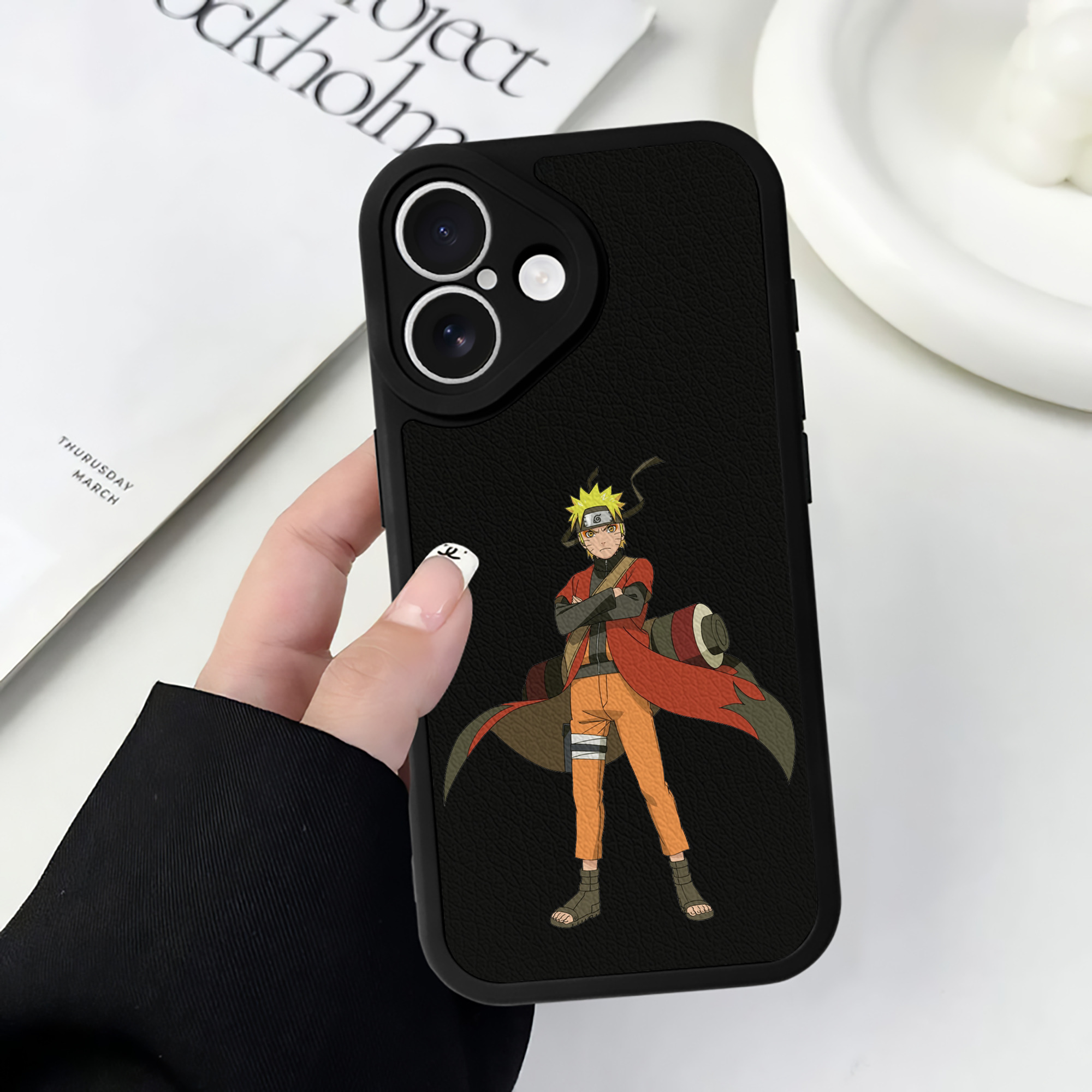 （画像用） NARUTO -ナルト- うずまき ナルト Uzumaki Naruto 【iPhone 16シリーズ対応】シリコンスマホケース（レザー調） 材質：シリコン